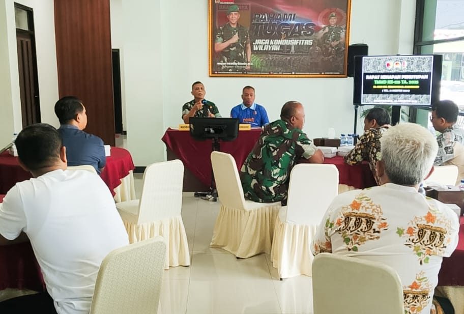 Kodim Bojonegoro Gelar Rakor Kesiapan Penutupan TMMD 125 di Desa Soko Temayang