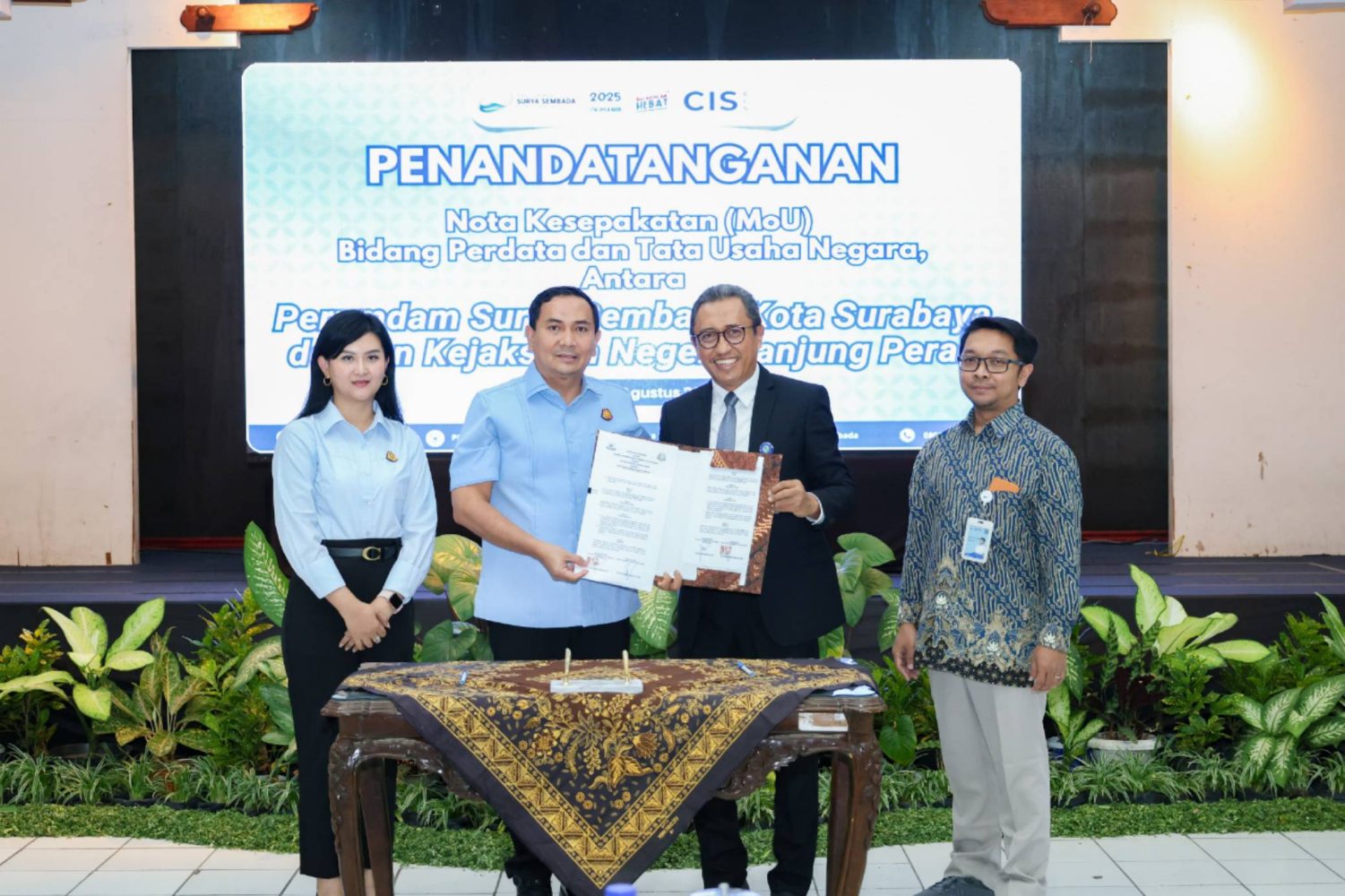 Penandatanganan Nota Kesepakatan Bersama antara Perumda Air Minum Surya Sembada Surabaya dengan Kejaksaan Negeri Surabaya dan Kejaksaan Negeri Tanjung Perak