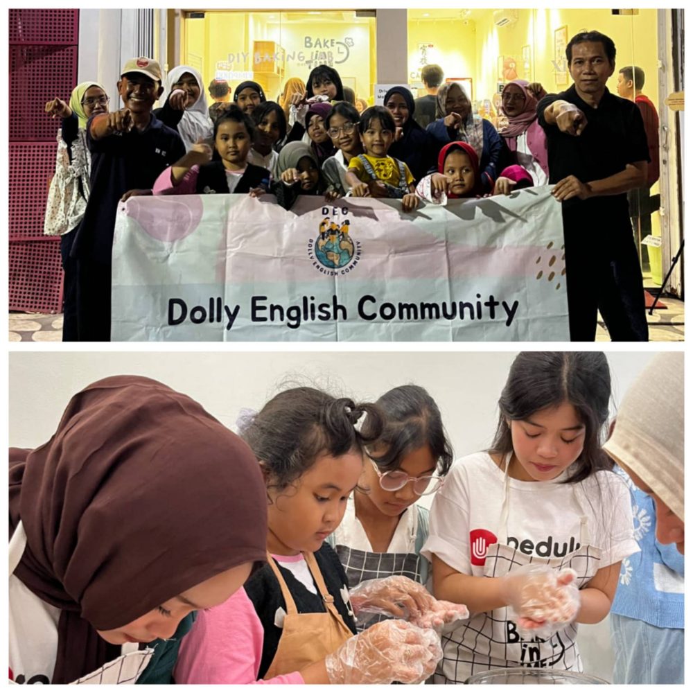 Peduly Surabaya Berbagi Ilmu Cara Membuat Kue ke Adik adik Dolly English Community 