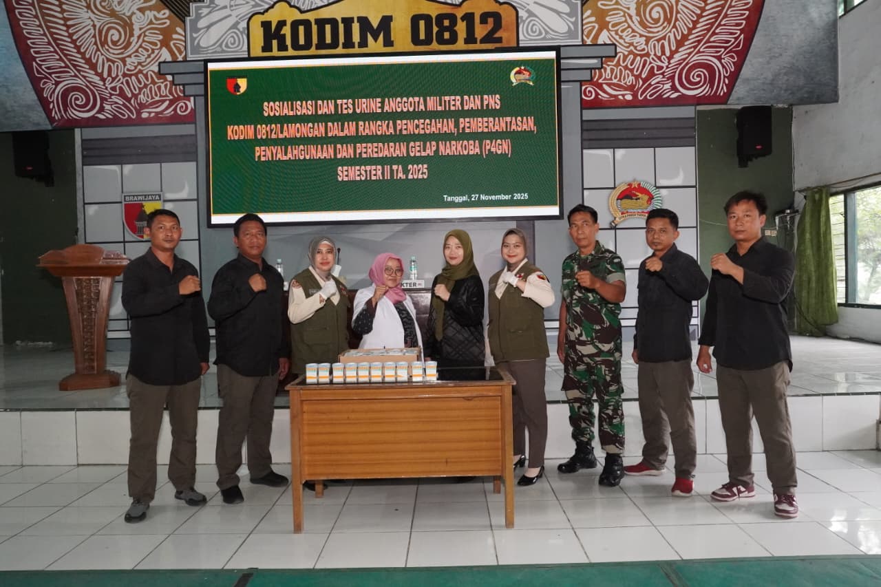 Tegas! Dandim 0812 Lamongan Pastikan Lingkungan Militer Kodim 0812 Lamongan Bersih Narkoba Melalui Program P4GN