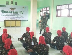 Banser Angkatan IV Dibekali Wasbang dan PBB oleh Koramil Karangbinangun