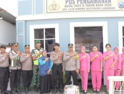 Kapolres Lamongan Datangi Langsung Pospam–Posyan Ops Lilin Semeru 2025 Bersama Ketua Bhayangkari