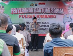 Mahasiswa Aceh, Sumut, dan Sumbar Terima Bantuan dari Polres Jombang