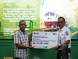 Daop 5 Purwokerto Salurkan Dana CSR Senilai Rp899 Juta Rupiah Sepanjang Tahun 2025