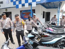 Polres Kediri Amankan 26 Sepeda Motor Balap Liar