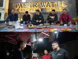 Serunya!! Bupati Kediri Hanindhito Kulineran Malam di Pasar Wates