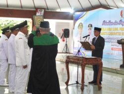 Lantik 5 Kepala Desa PAW, Bupati Wahono Ingatkan Amanah Jabatan dan Pentingnya Kerukunan
