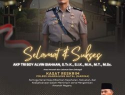 Doa Maruli Siahaan Mengiringi Langkah AKP Tri Boy Alvin Siahaan sebagai Kasat Reskrim Polres Madina