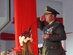 Dandim Bojonegoro Pimpin Upacara Penurunan Bendera HUT ke-81 RI
