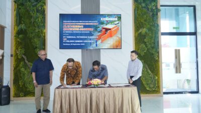 Dukung Ekosistem Pelabuhan Aman dan Transparan, PT Pelindo Sinergi Lokaseva dan PT Terminal Petikemas Surabaya Hadirkan Container Scanner di Surabaya
