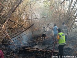 Polres Lamongan Respons Cepat Tindak Lanjuti Laporan Kebakaran Rumpun Bambu Dan Kandang Ternak