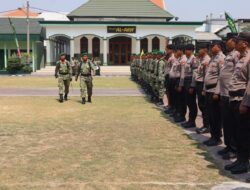 Matangkan Persiapan Jelang Puncak Peringatan HUT Ke-81 TNI, Kodim 0812/Lamongan Gelar Gladi Upacara