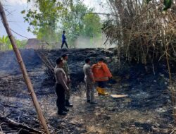 Polsek Kedungpring Gerak Cepat Tangani Dua Kebakaran Lahan Di Wilayah Kedungpring Lamongan